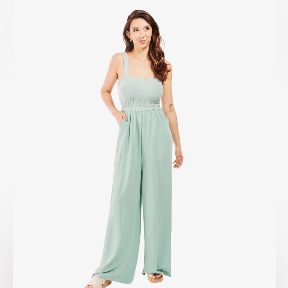Zenana Smocked Jumpsuit